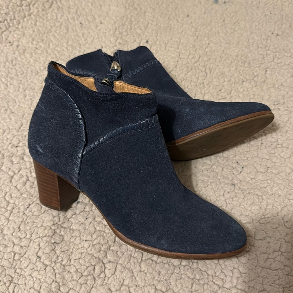 Jack Rogers Navy suede booties